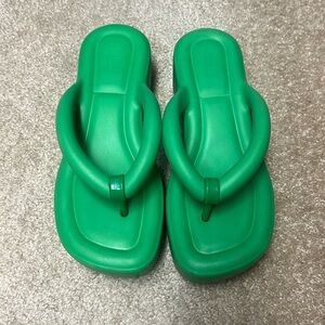 Melissa Platform Wedge Flip Flops Sandals St. Patricks Day